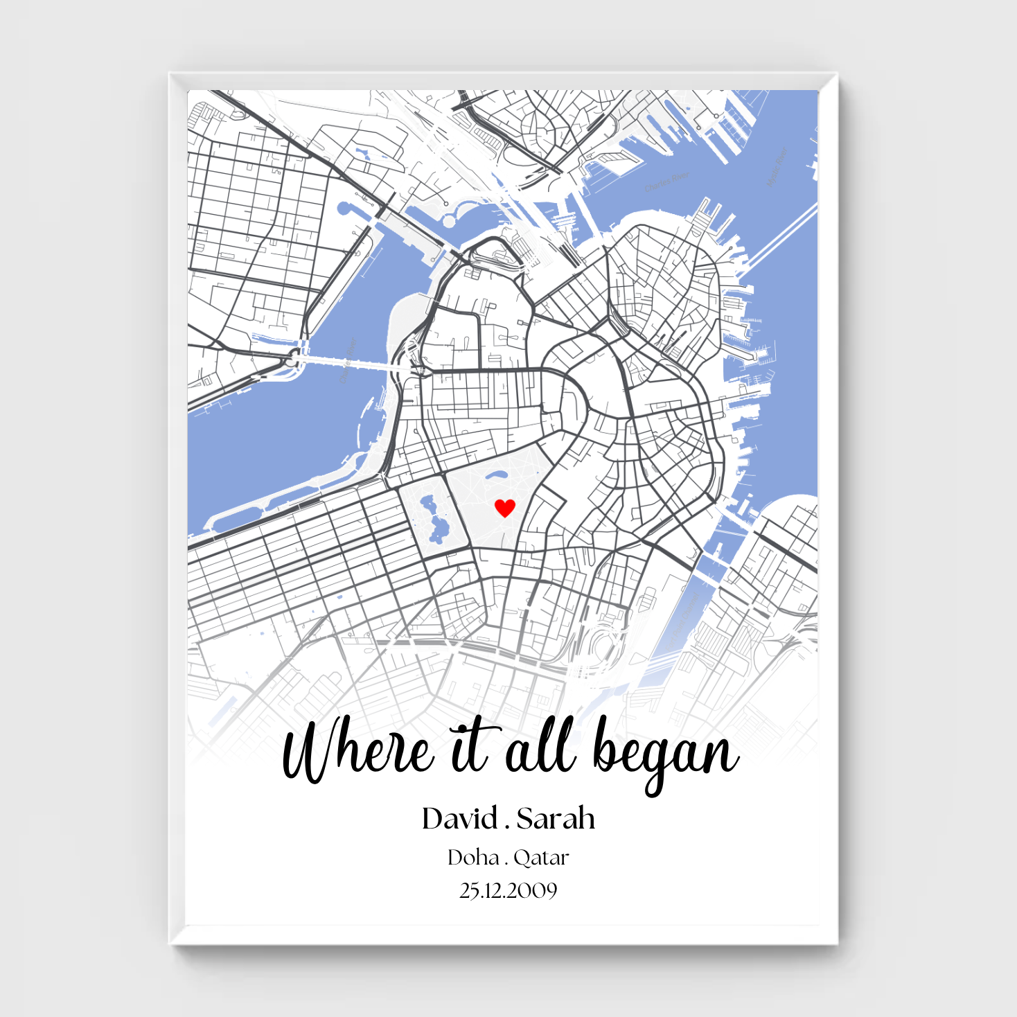 Love Story Map frame