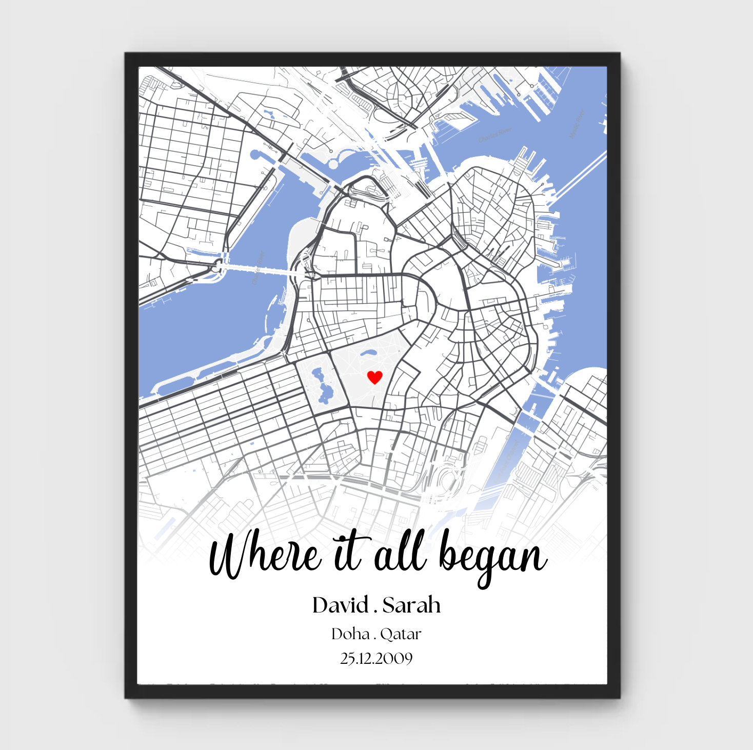 Love Story Map frame