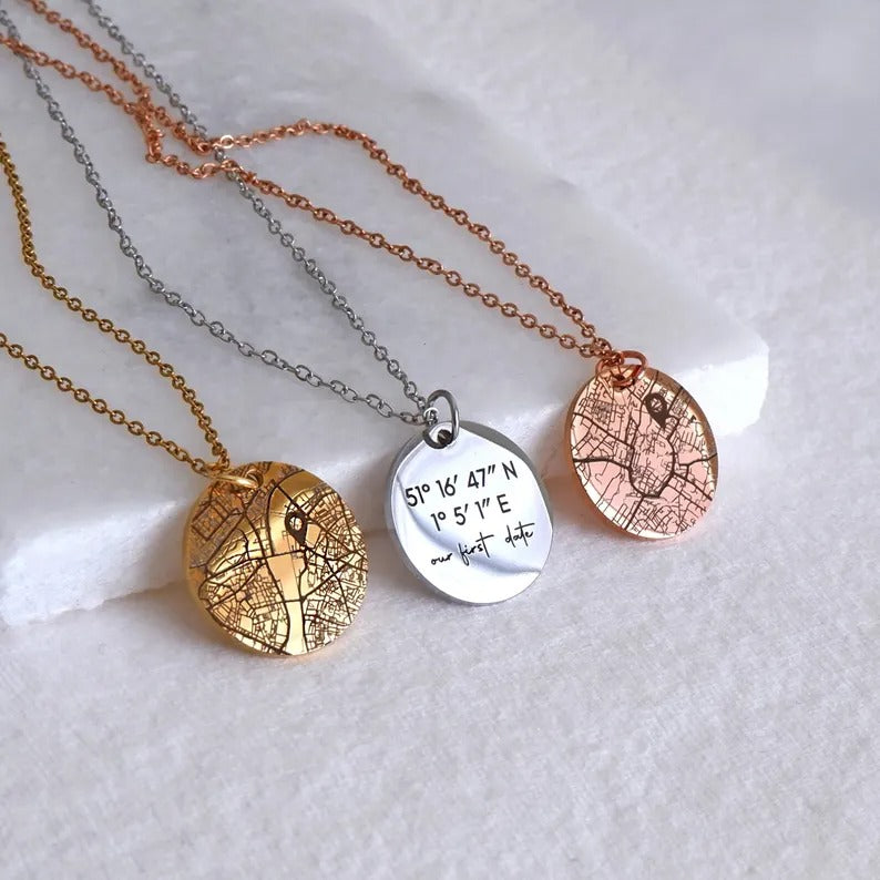 Map My Story Necklace
